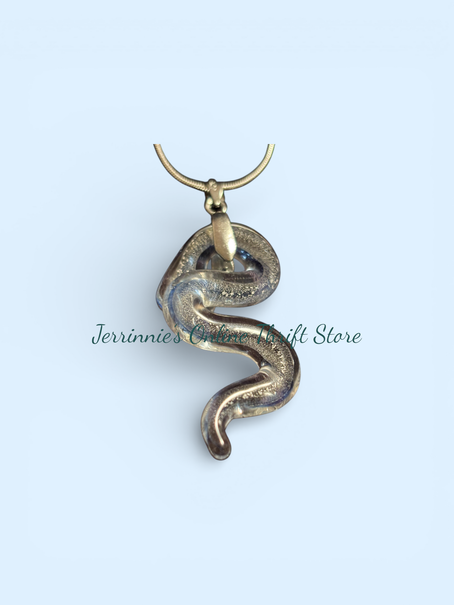 Snake Blown Glass Pendant