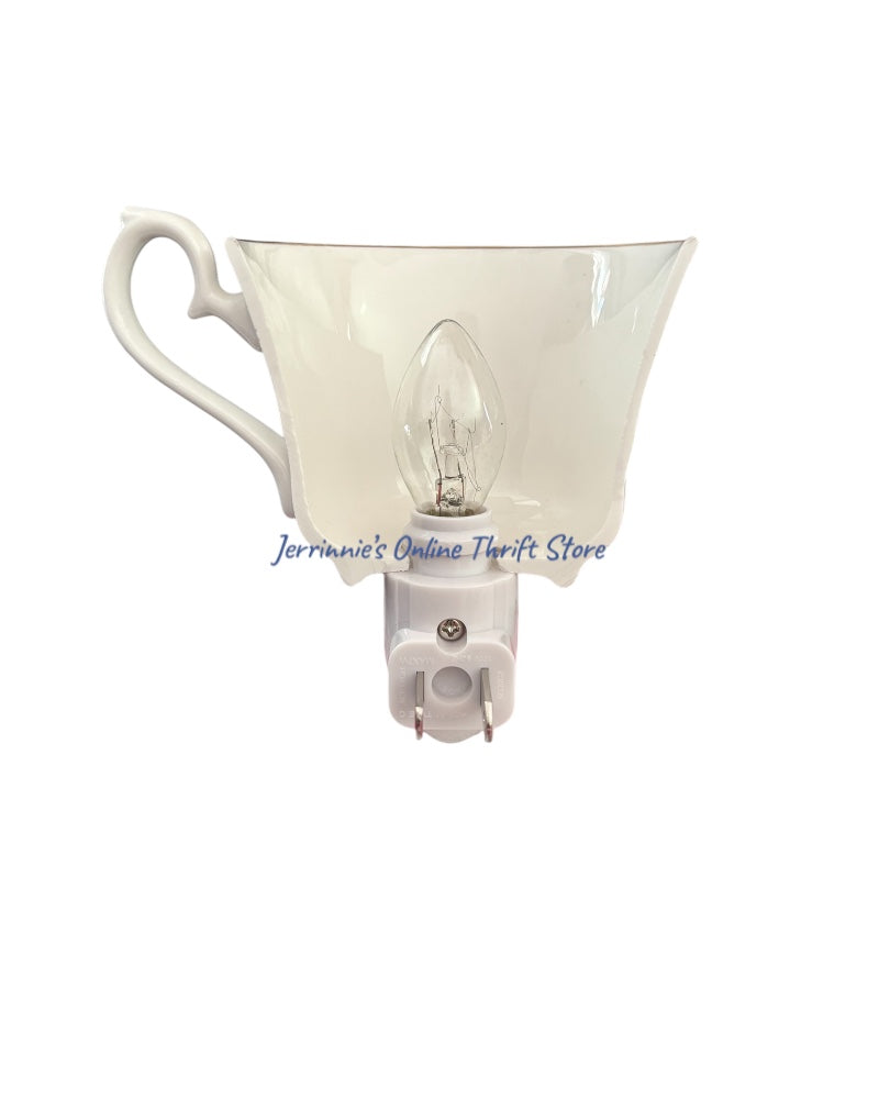 Bone Ash Victorian Night Light Tea Cup