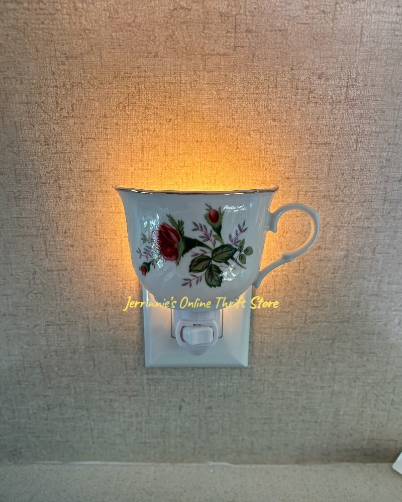 Victorian Rose Night Light Tea Cup