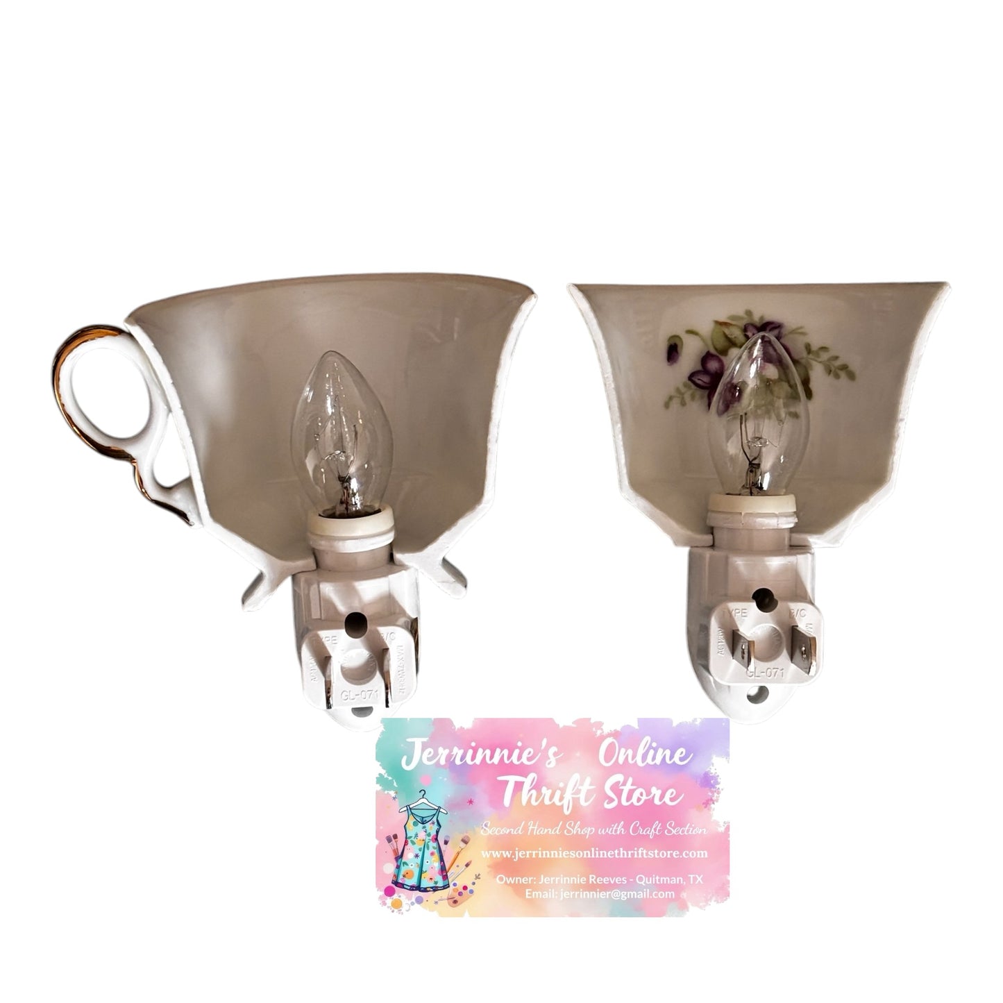 Royal Sealy Teacup Night Light Set (2 Pieces)
