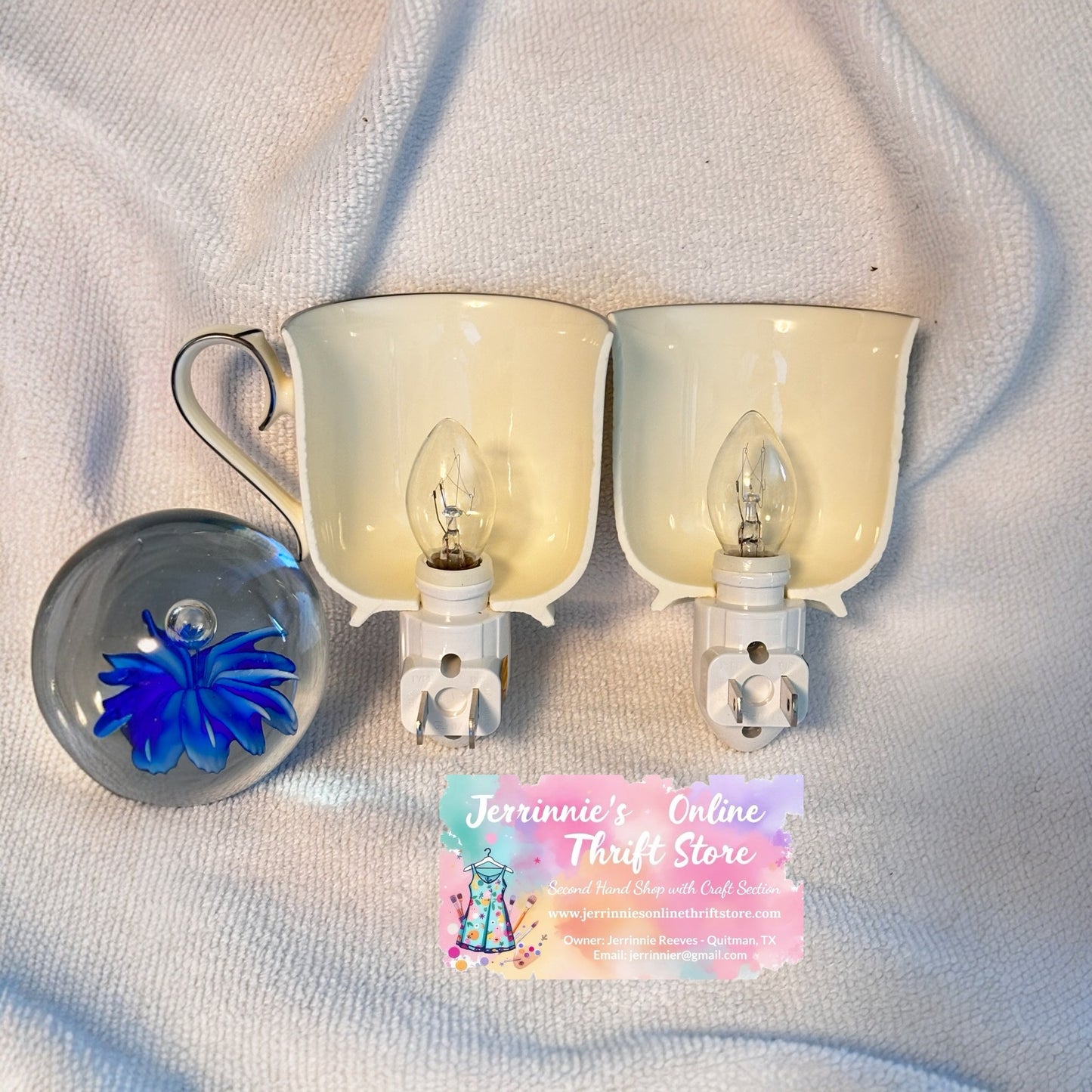 Noritake Shenandoah Handcrafted Teacup Night Light Set