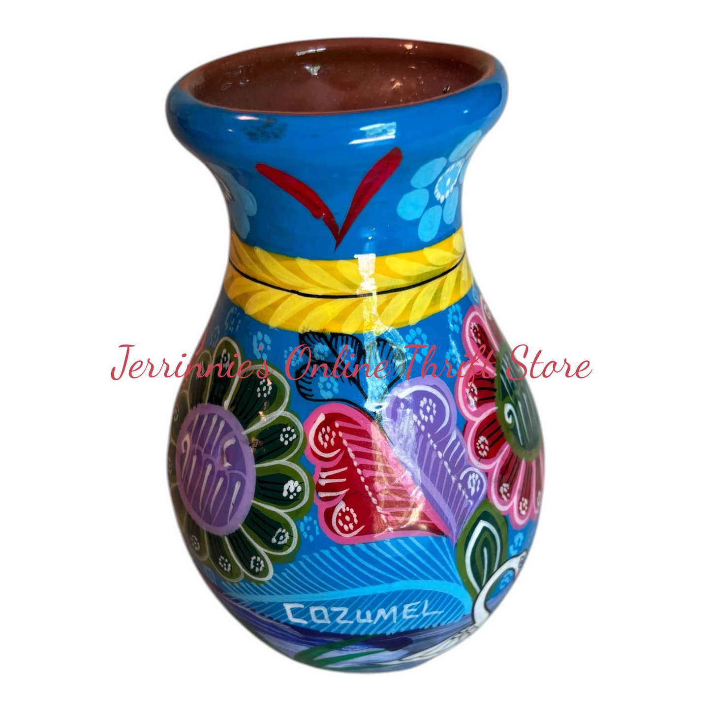 Cozumel Mexican Pottery Vase