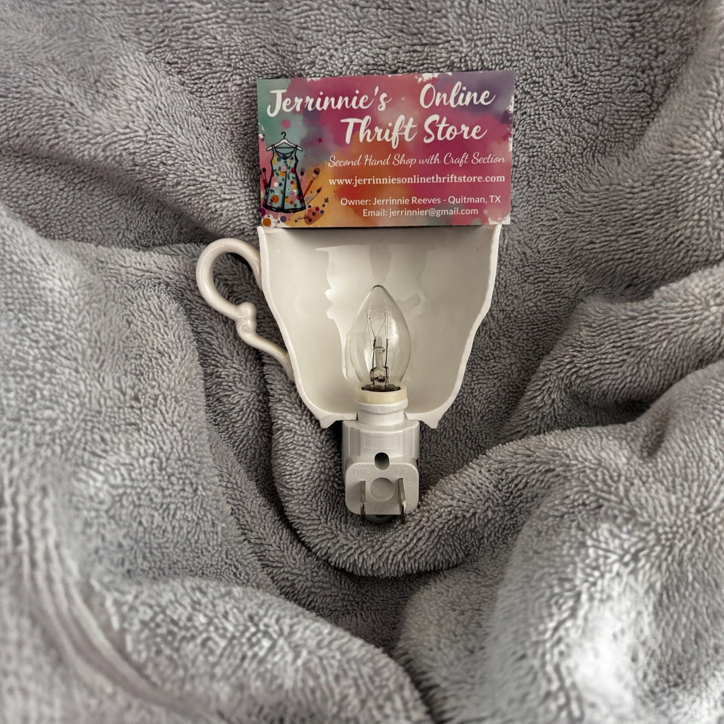 Royal Staffordshire Bone China Pink Roses Teacup Night Light