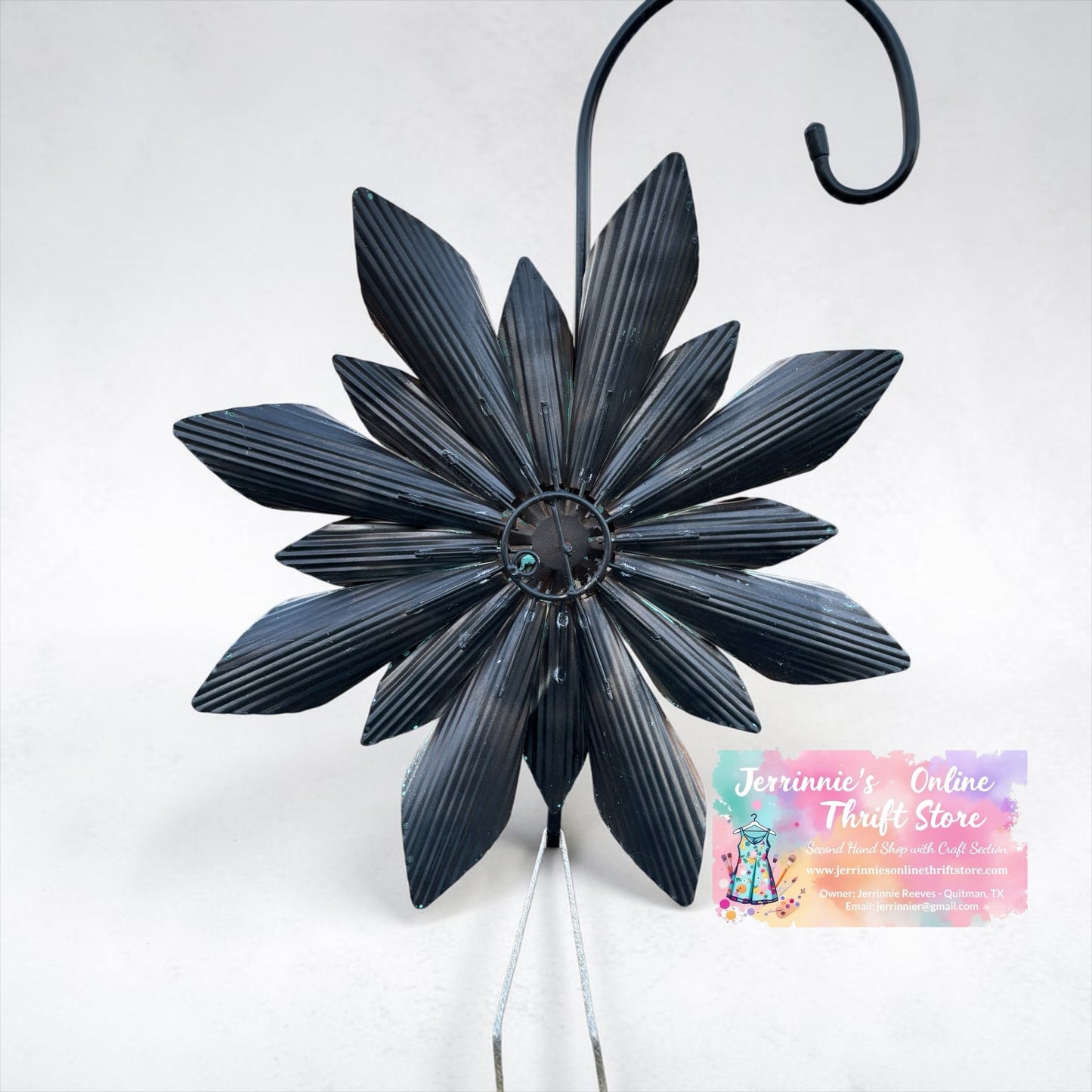 Decorative Metal Flower Wall Art – Copper & Teal Patina
