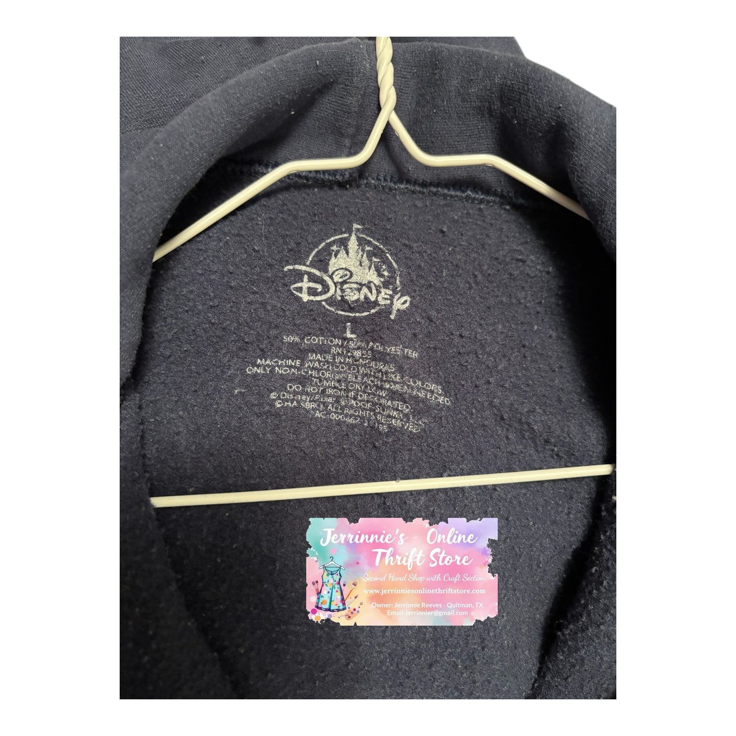 Disney Pixar Toy Story Blue Full Zip Long Sleeve Fleece Hoodie Large