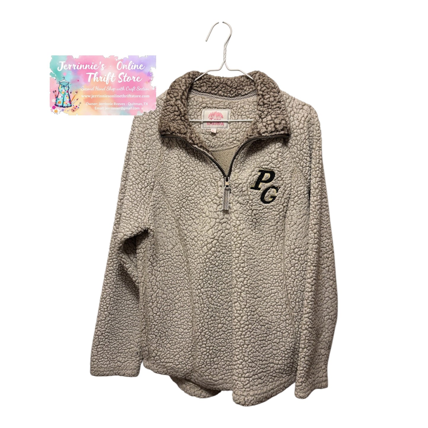 Cozy Sherpa Pullover Quarter Zip Size Large