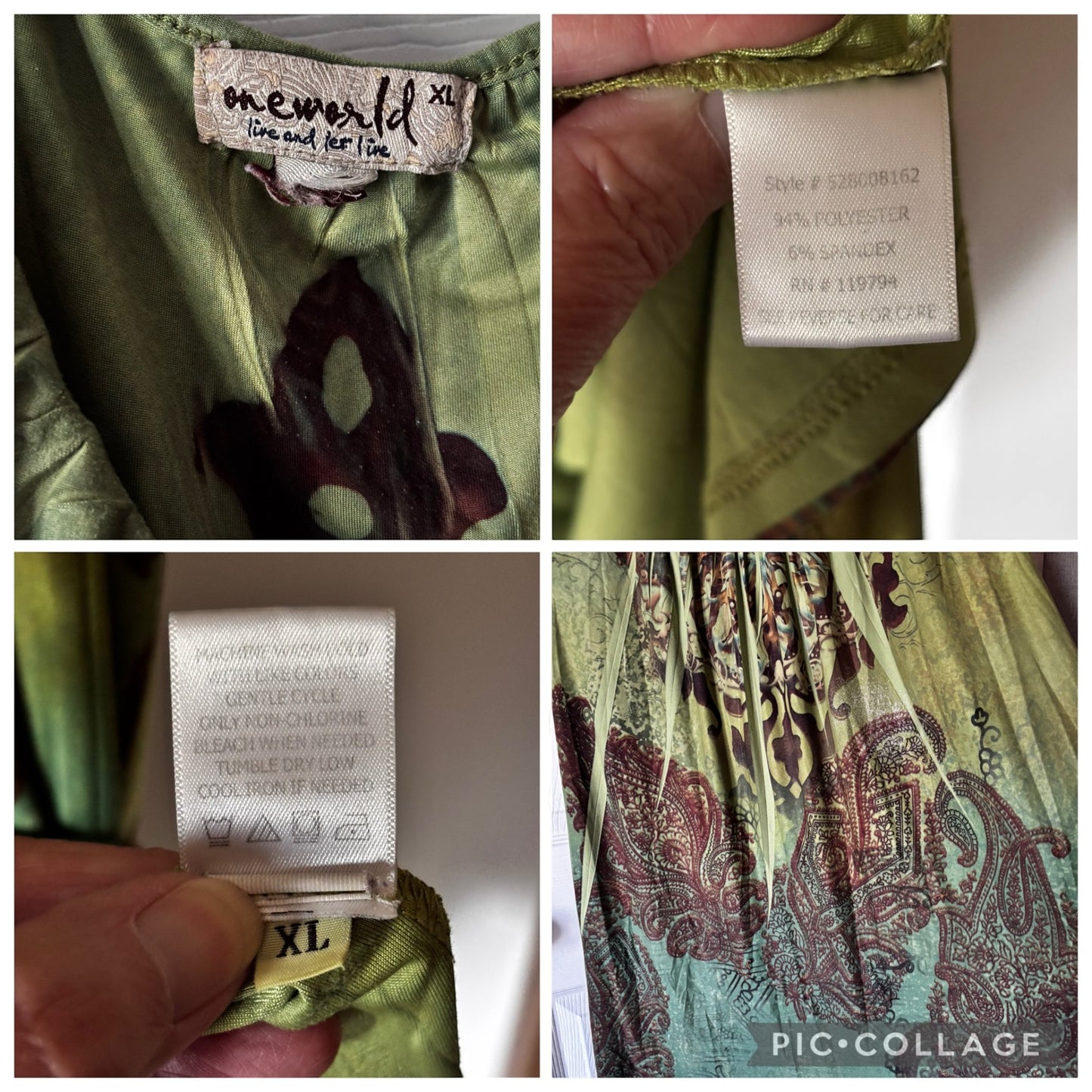 One World Paisley Print Dress XL