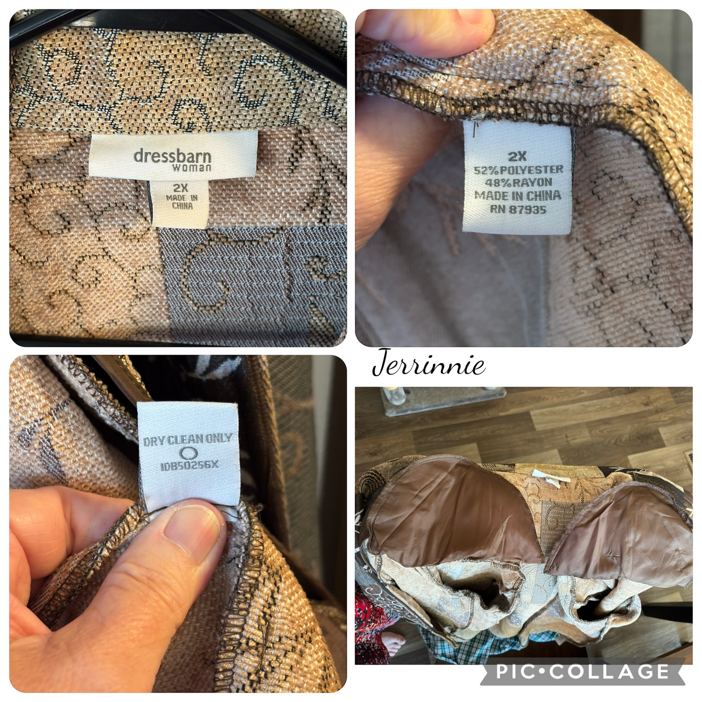 Dressbarn Vintage Quilt Patch Jacket