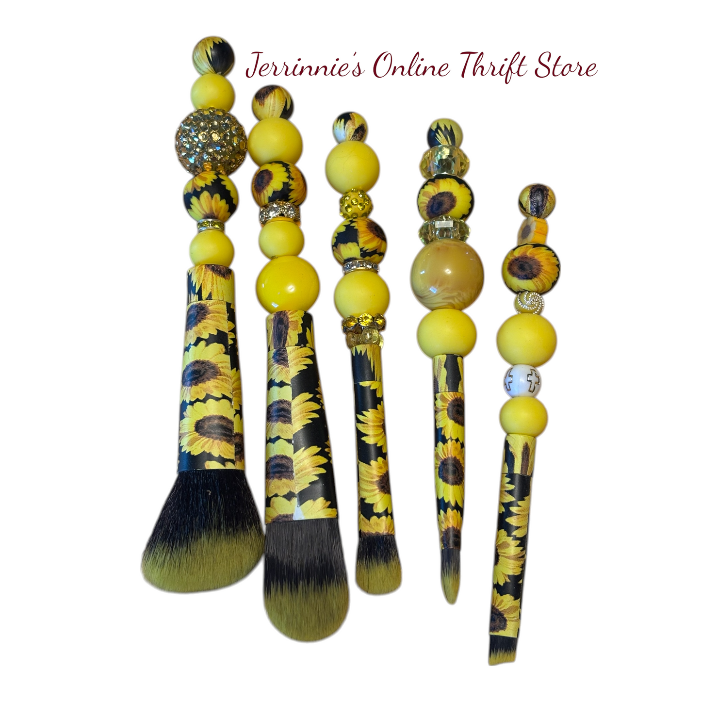 Sunflower Bling Makeup Brush Set C - Custom Design