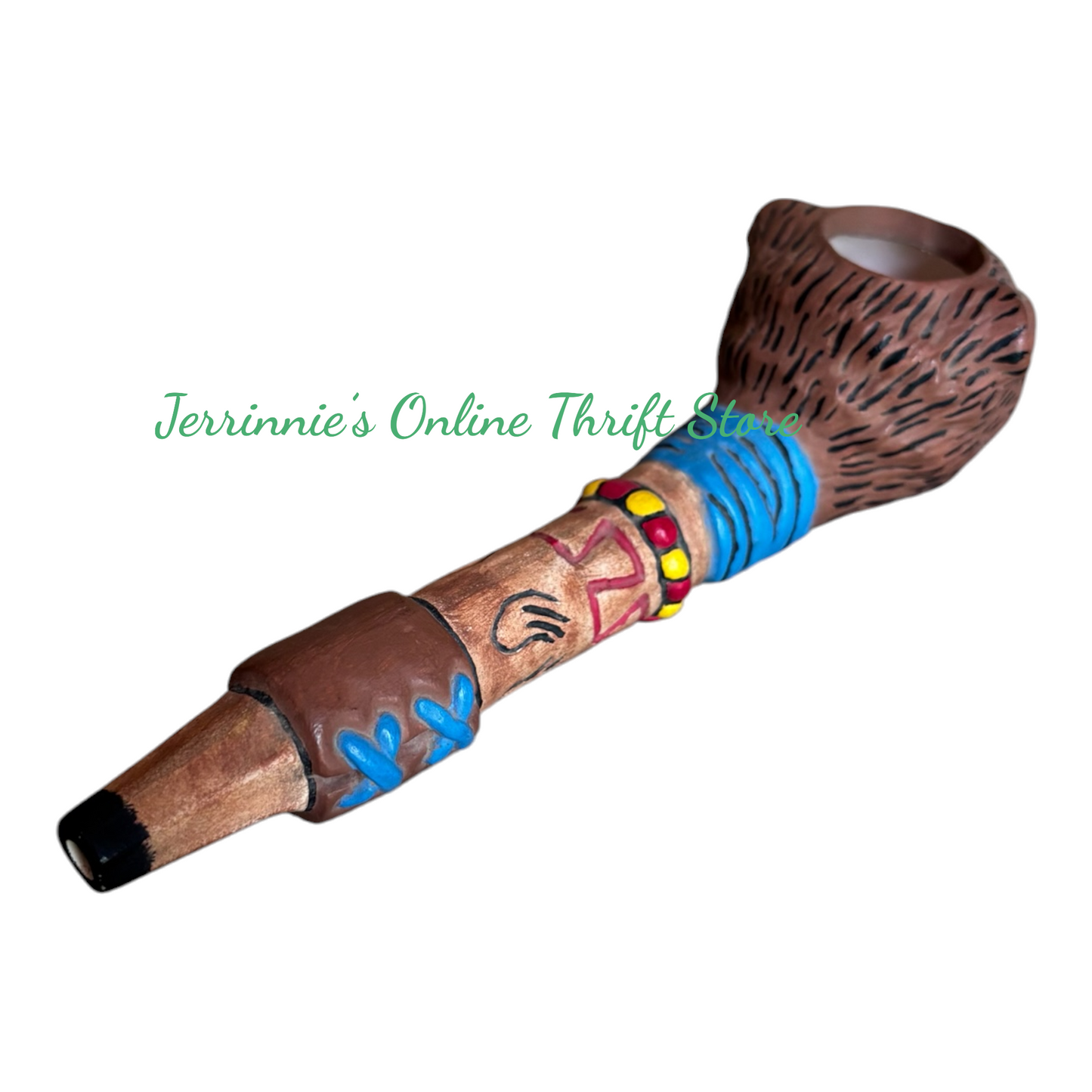 Bear Peace Pipe Ceramic