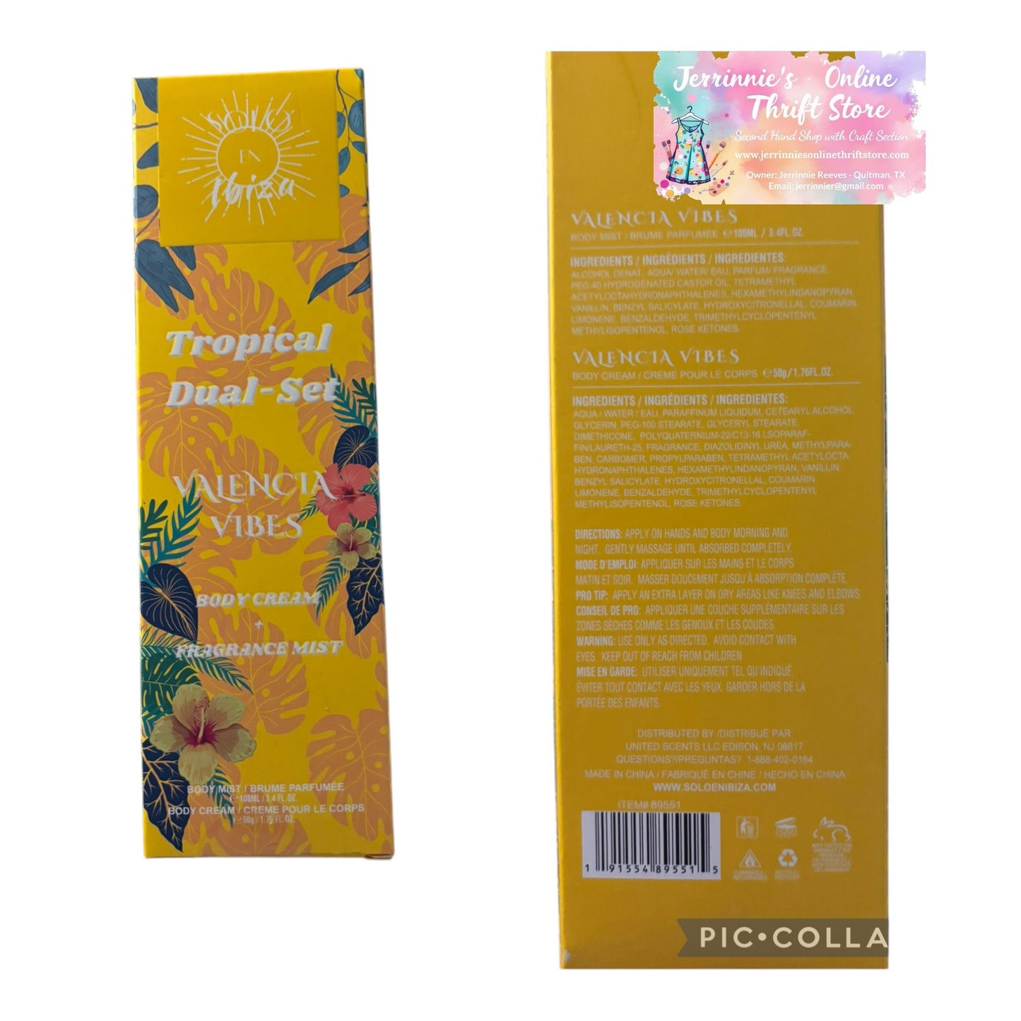 Sol en Ibiza Valencia Vibes Fragrance Body Mist & Body Cream Gift Set