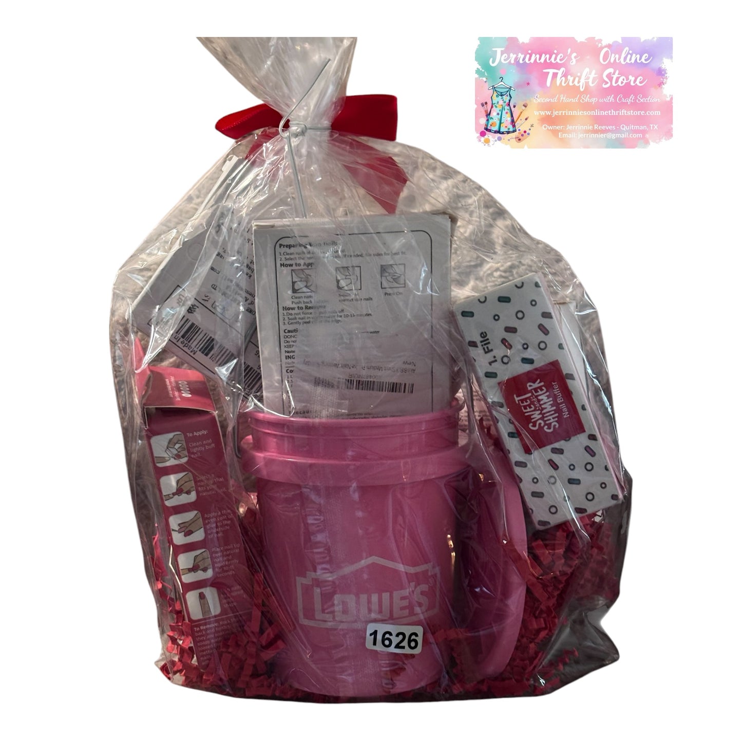 Pink Nail & Beauty Gift Basket Bundle