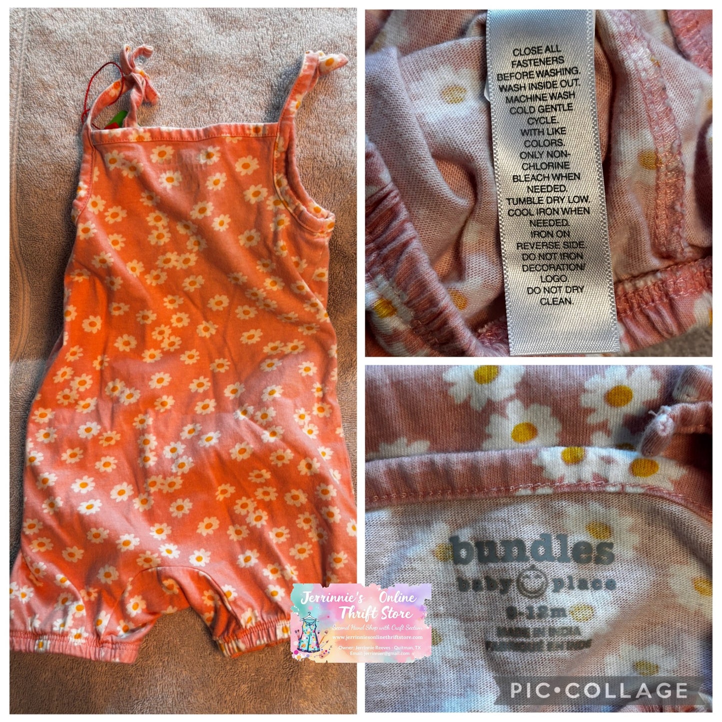 Bundles Baby Place Daisy Romper 9-12M