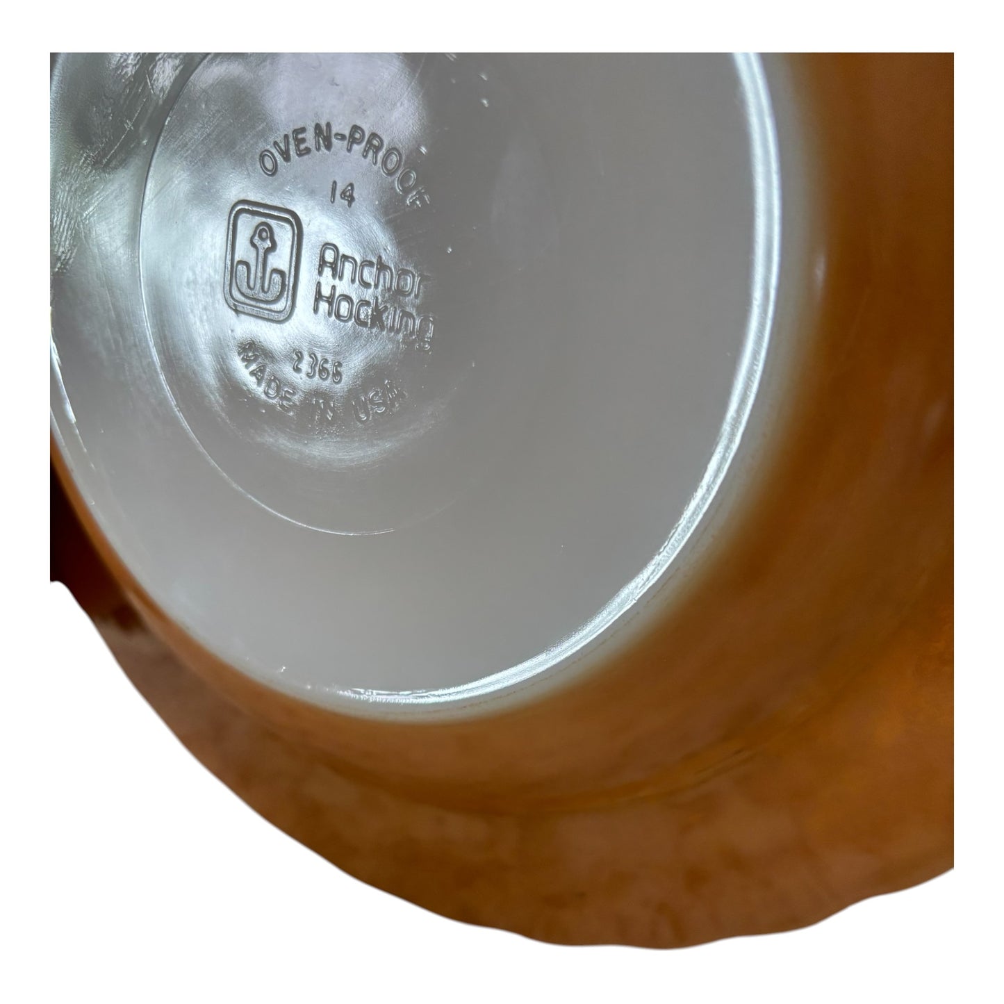 Vintage Anchor Hocking Fire-King Peach Luster Bowl