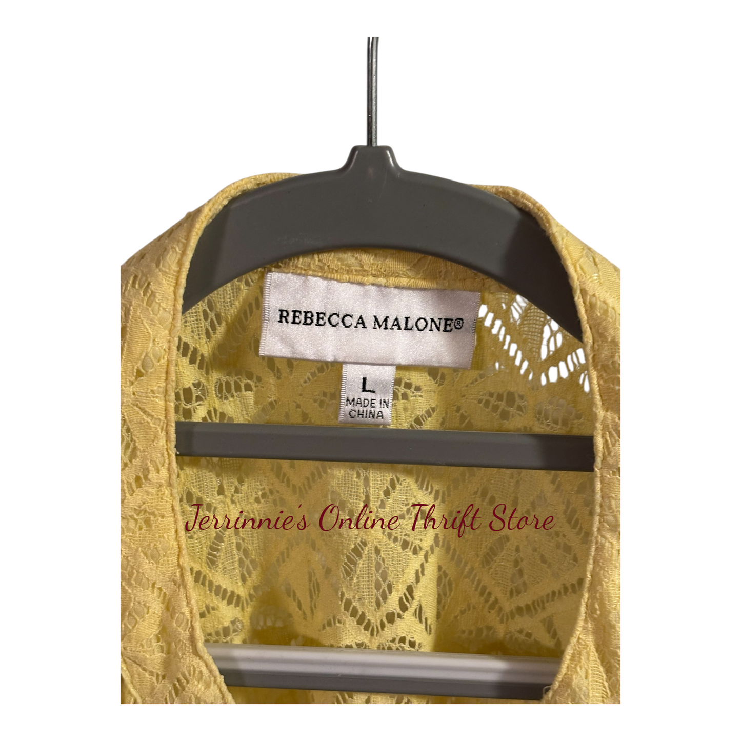 REBECCA MALONE Women's Sheer Yellow Top