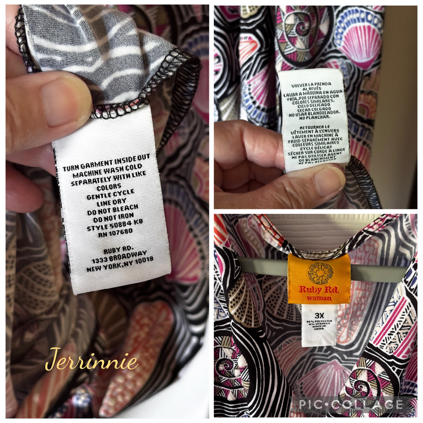 Ruby Rd. Seashell Print Sleeveless Maxi Dress – Size 3X
