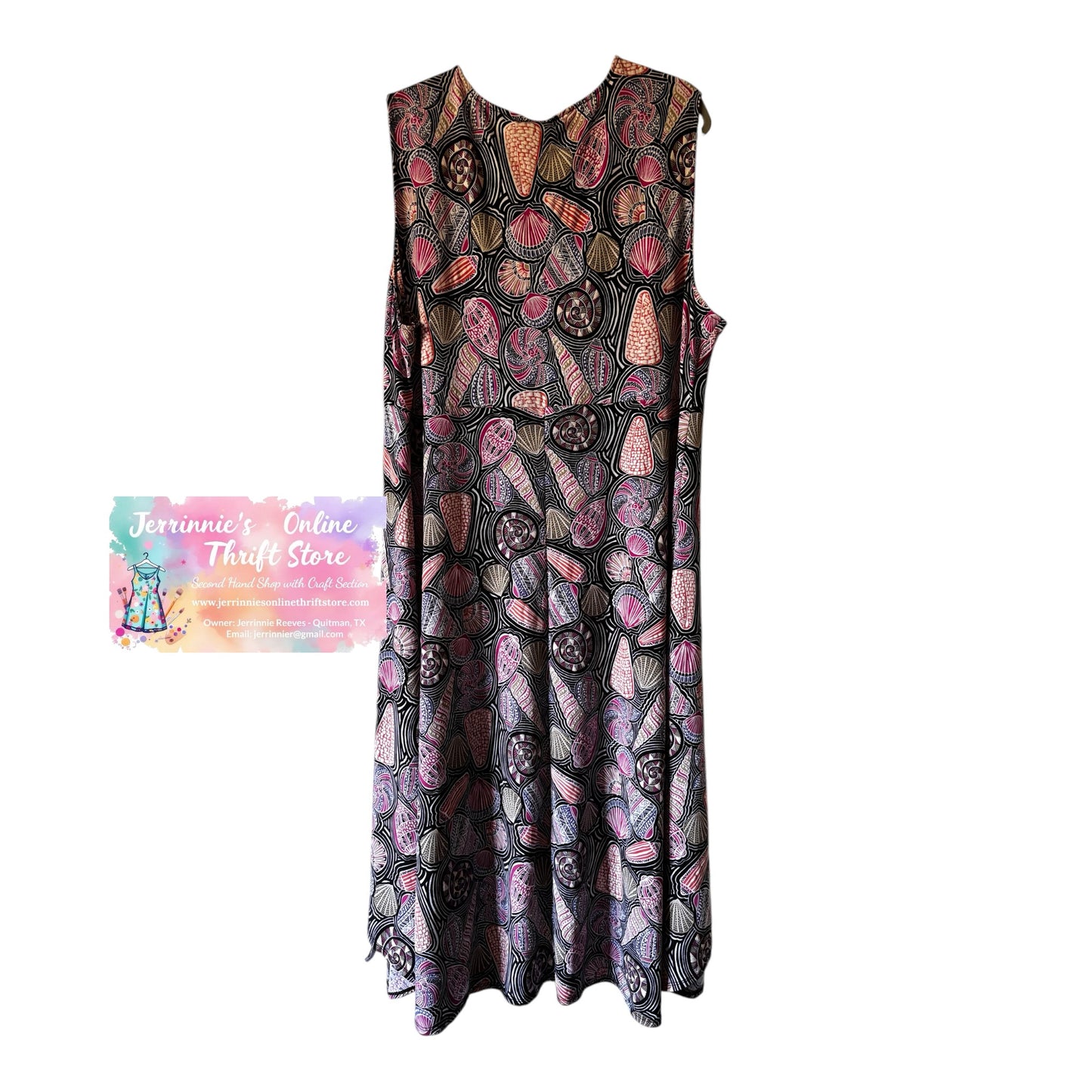 Ruby Rd. Seashell Print Sleeveless Maxi Dress – Size 3X