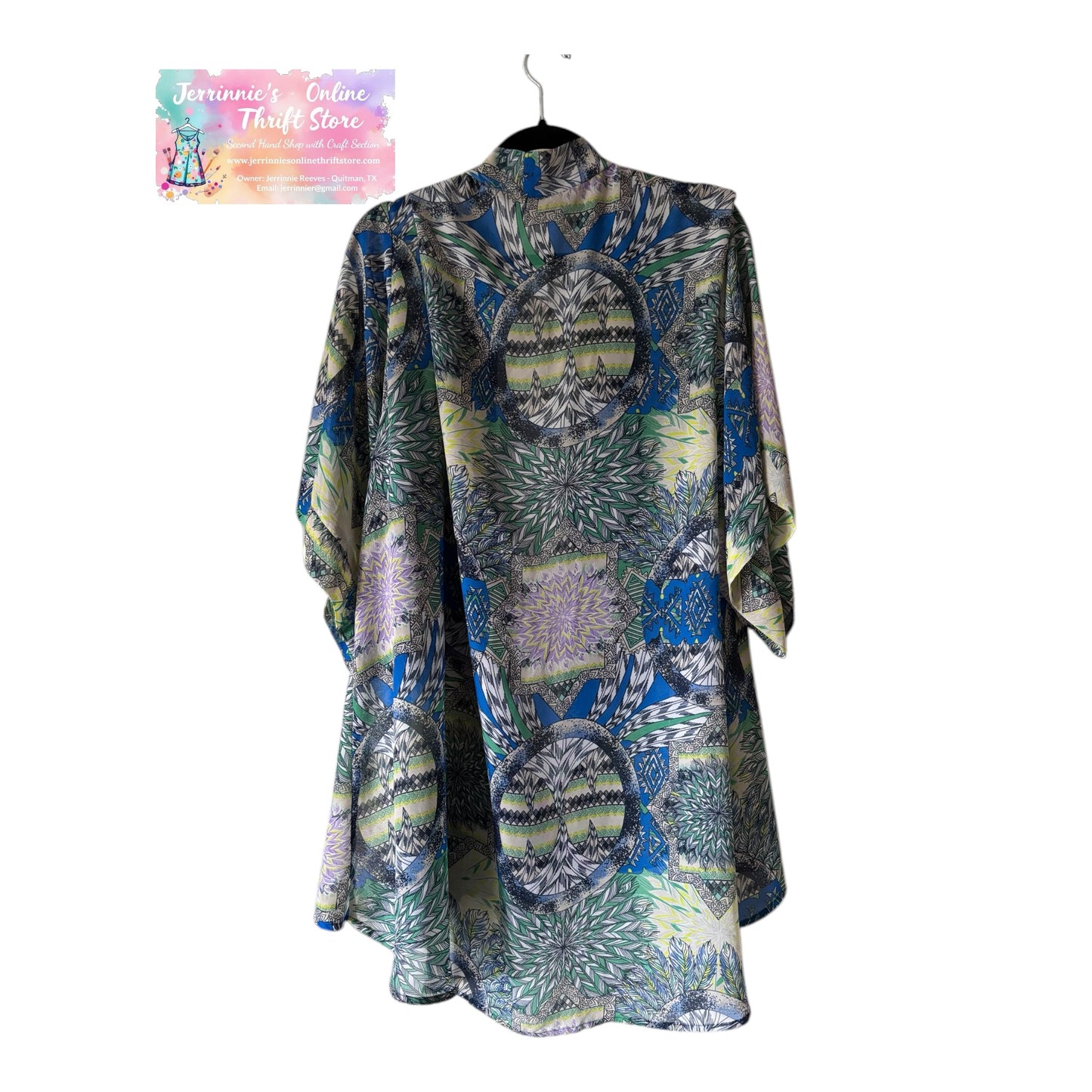 Valerie Stevens Floral Print Kimono Wrap