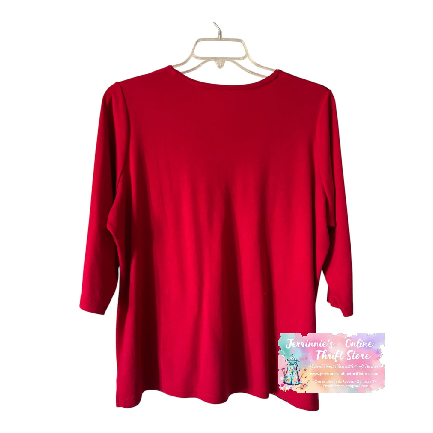Allison Daley Women's Red Blouse Size 1X Plus