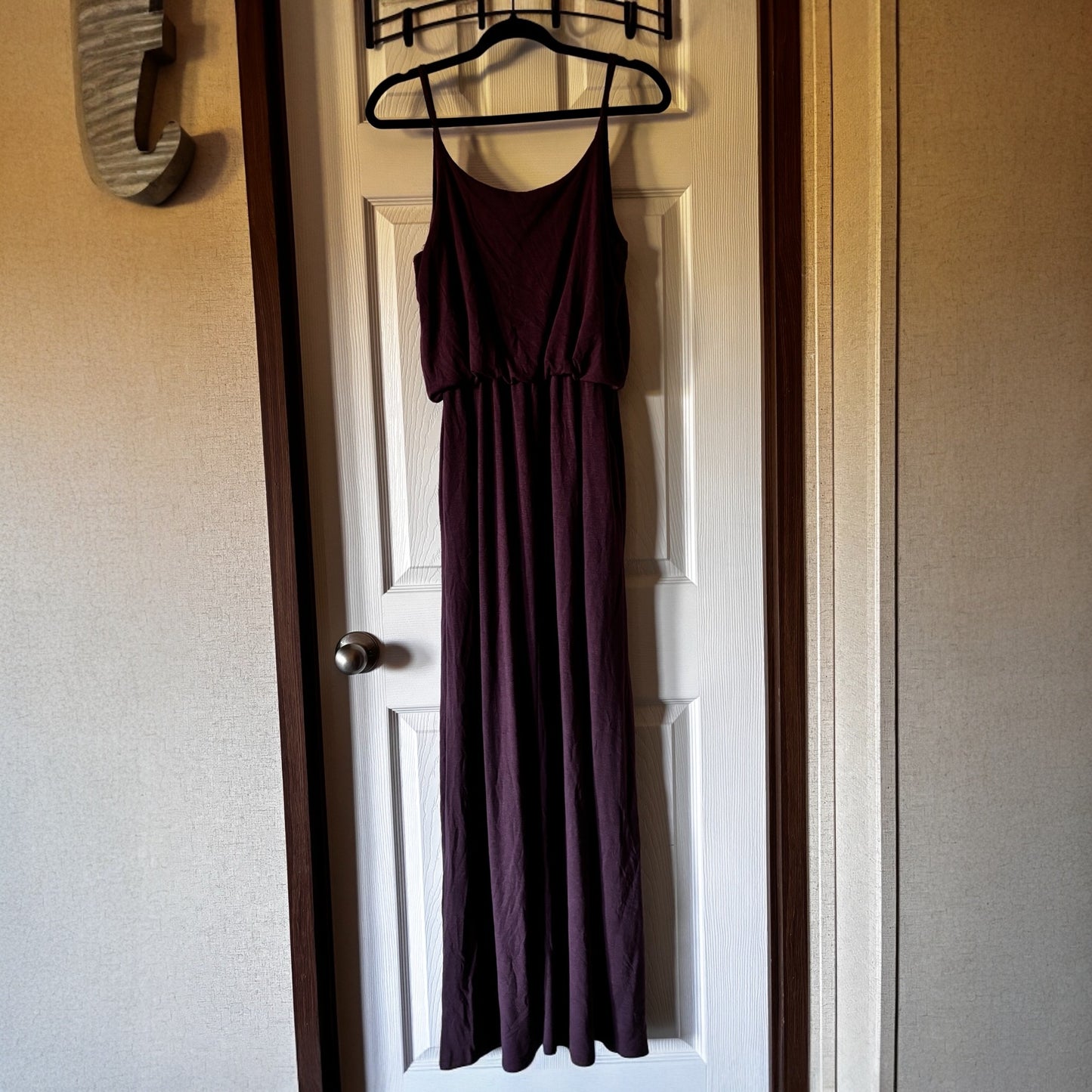 Zenana Premium Plum Elastic Waist Sleeveless Maxi Dress – Size L