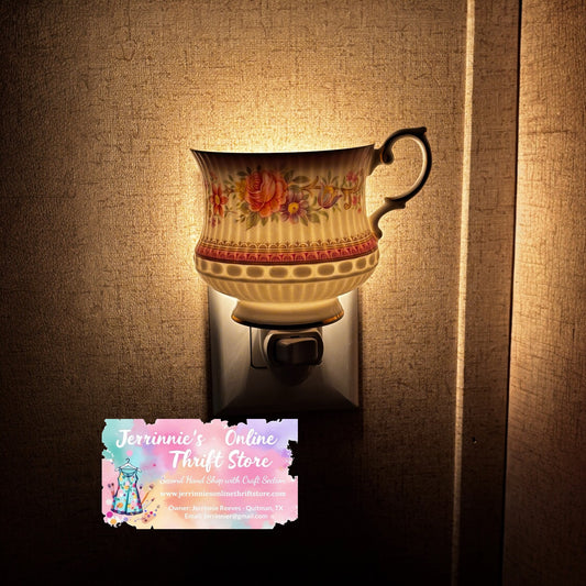 Vintage Queens China Teacup Night Light Sold As A Set