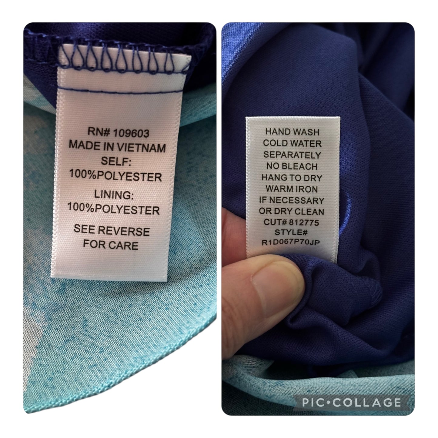 Rabbit Rabbit Rabbit Designs Navy Teal Ombré Baroque Dress – Size 6 – NWT