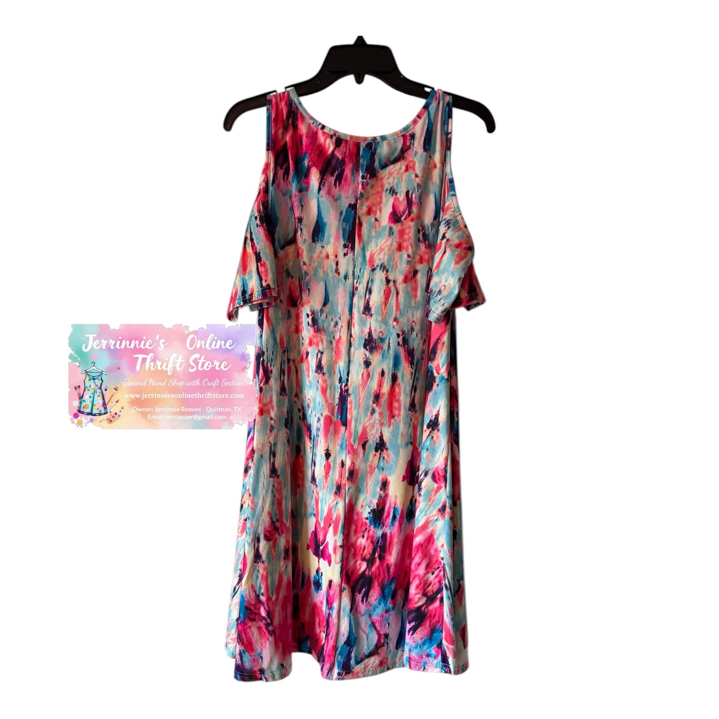 Bluetime Summer Cold Shoulder Criss Cross Neckline Casual Dress