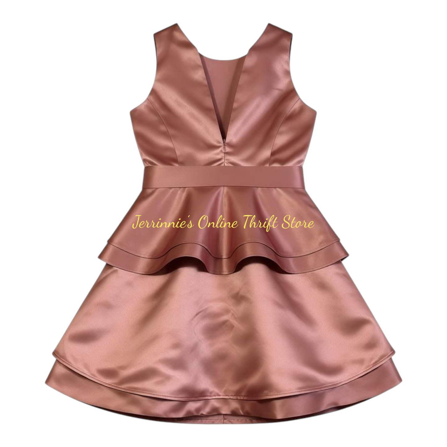 BXZ Pink Satin Haltered Dress