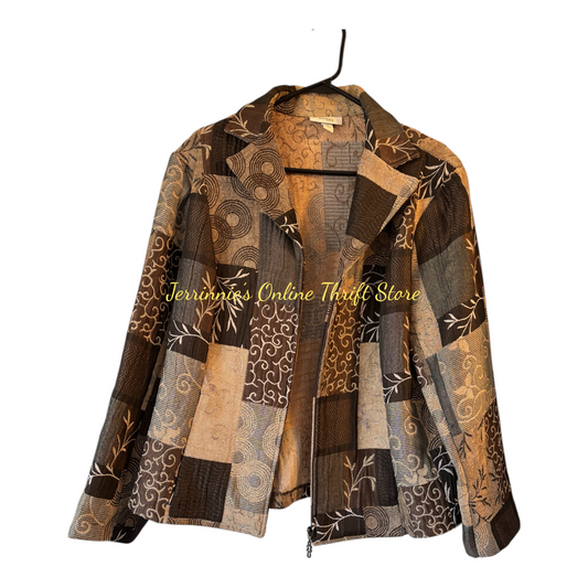 Dressbarn Vintage Quilt Patch Jacket
