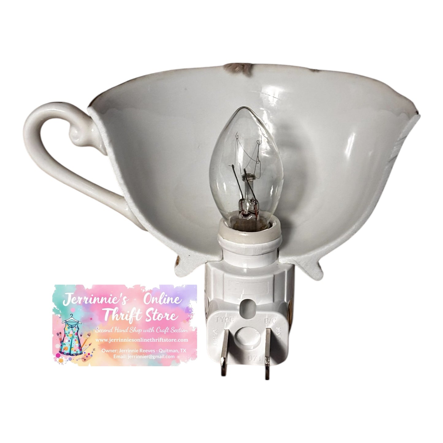 Vintage Fish Trout Teacup Night Light – Plug-In