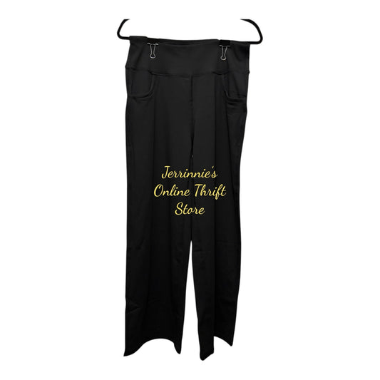 ESOFT Women's Small Active High-Rise Wide Leg Pants Yoga Pockets Black