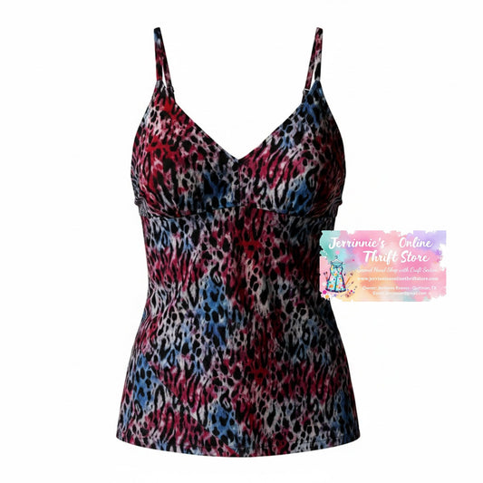 Animal Print Spaghetti Strap Cami Top – Multi-Color