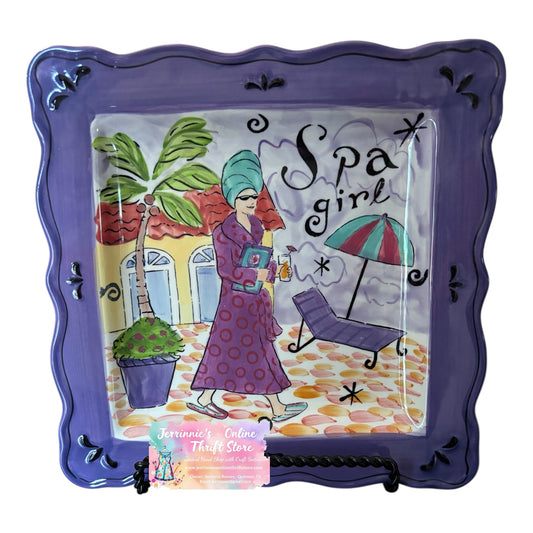 Certified International "Spa Girl" Decorative Plate by Jennifer Brinley – 10x10