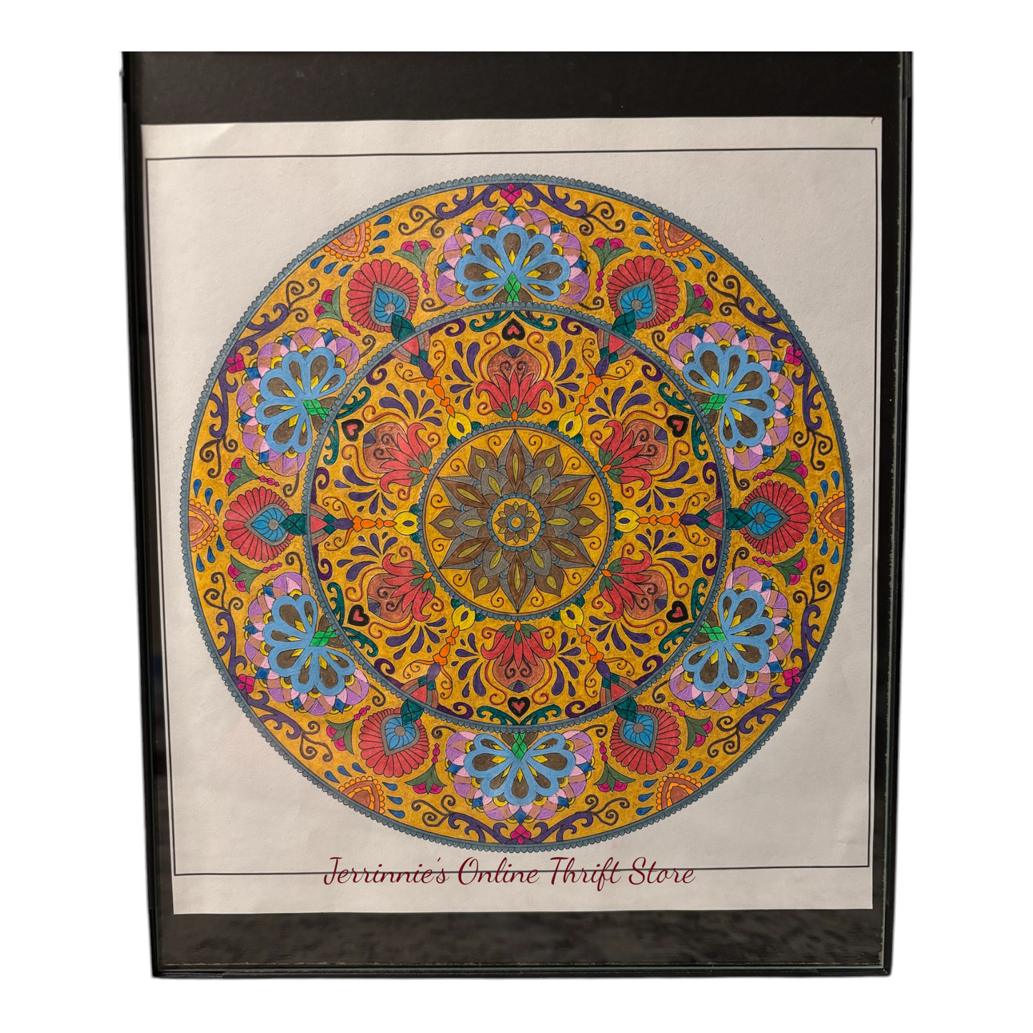 Mandala Pattern Colored With Gel Pens