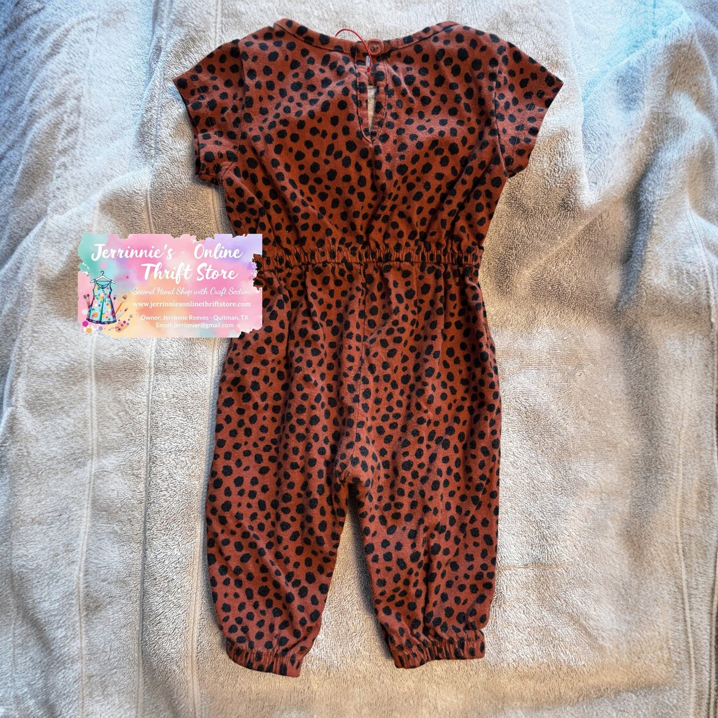 Old Navy Cheetah Print Jumpsuit 3-6M