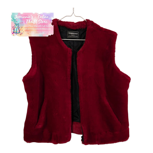 Furrocious Faux Fur By Princess Garment Limited Red Vest