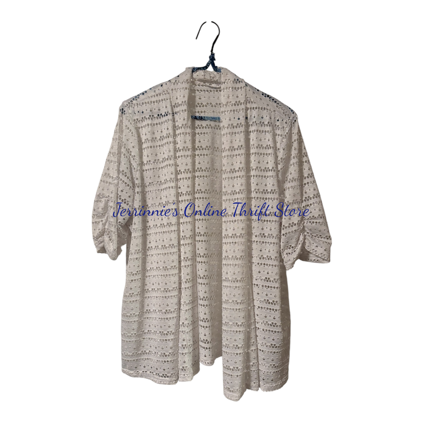 Open Front Knit Cardigan White