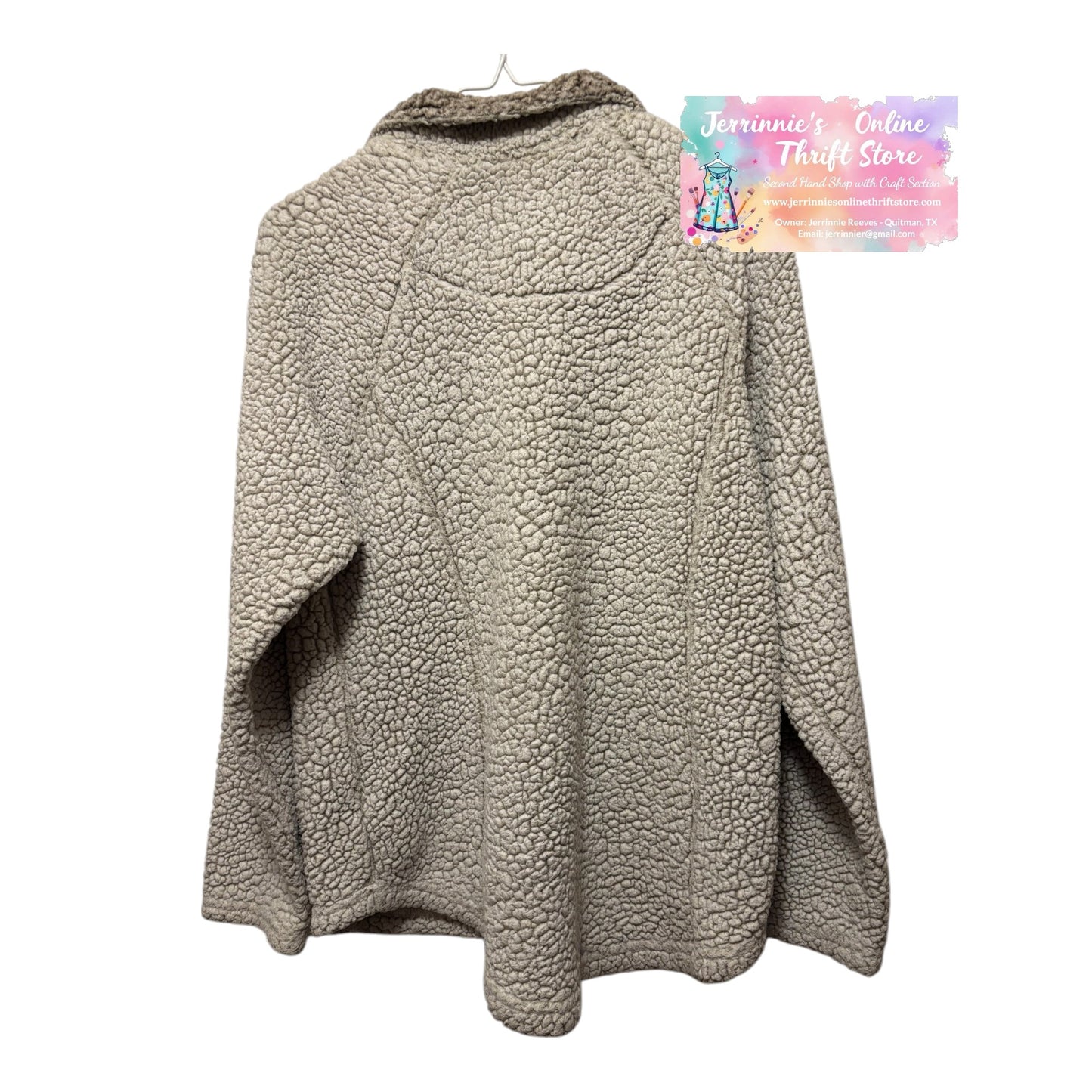 Cozy Sherpa Pullover Quarter Zip Size Large