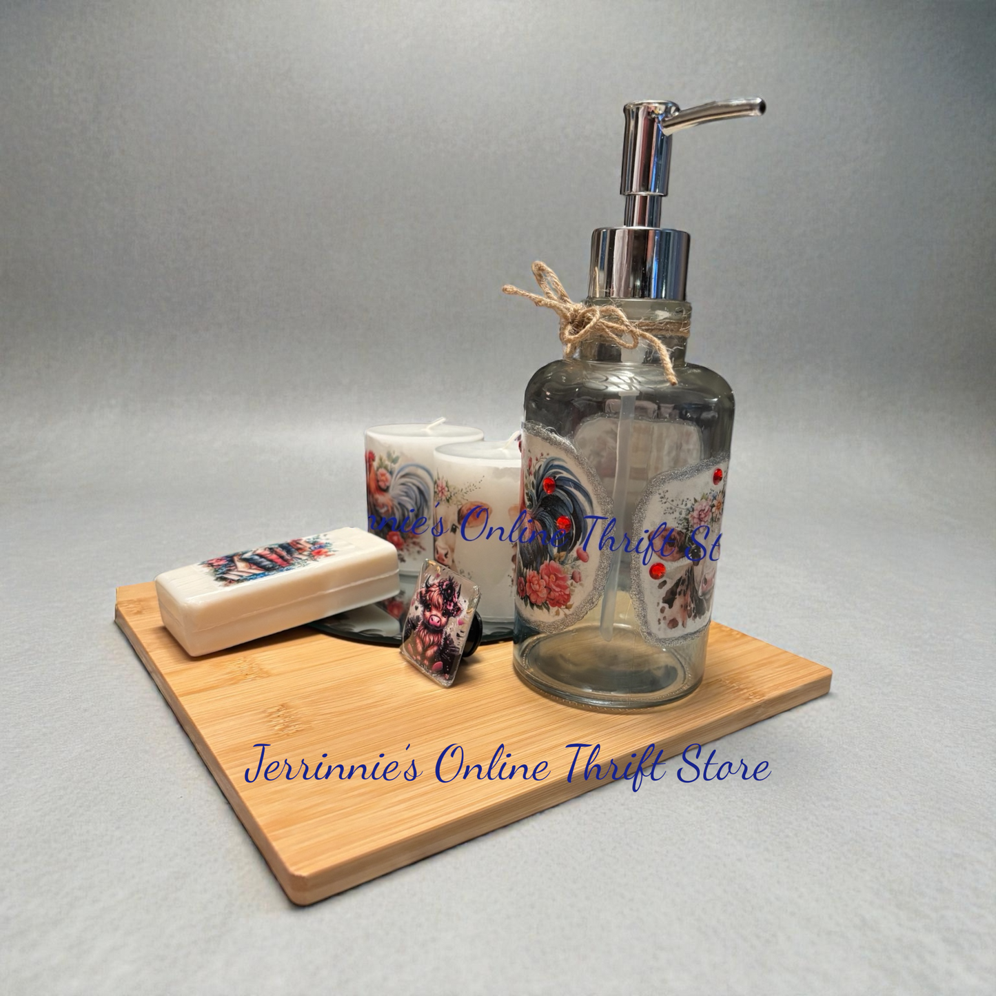 Handmade Country Vibe Soap Dispenser Set