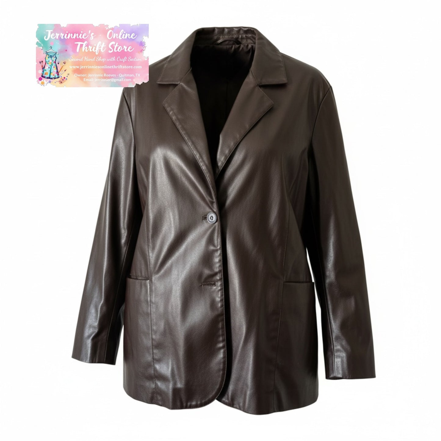 Mountain Lakes II Faux Leather Jacket 1X