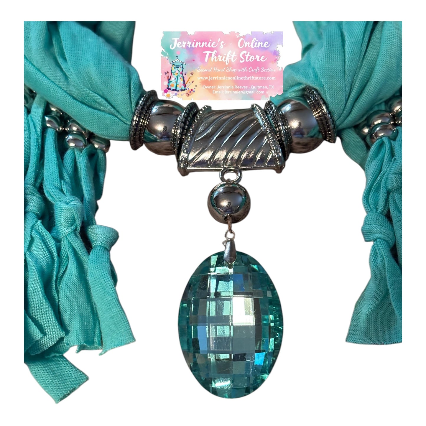 Luxury Divas Long Crinkled Jewelry Scarf