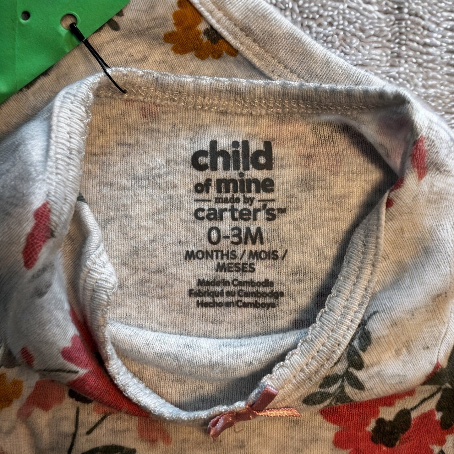 Child of Mine by Carter's Floral Onesie 0-3M