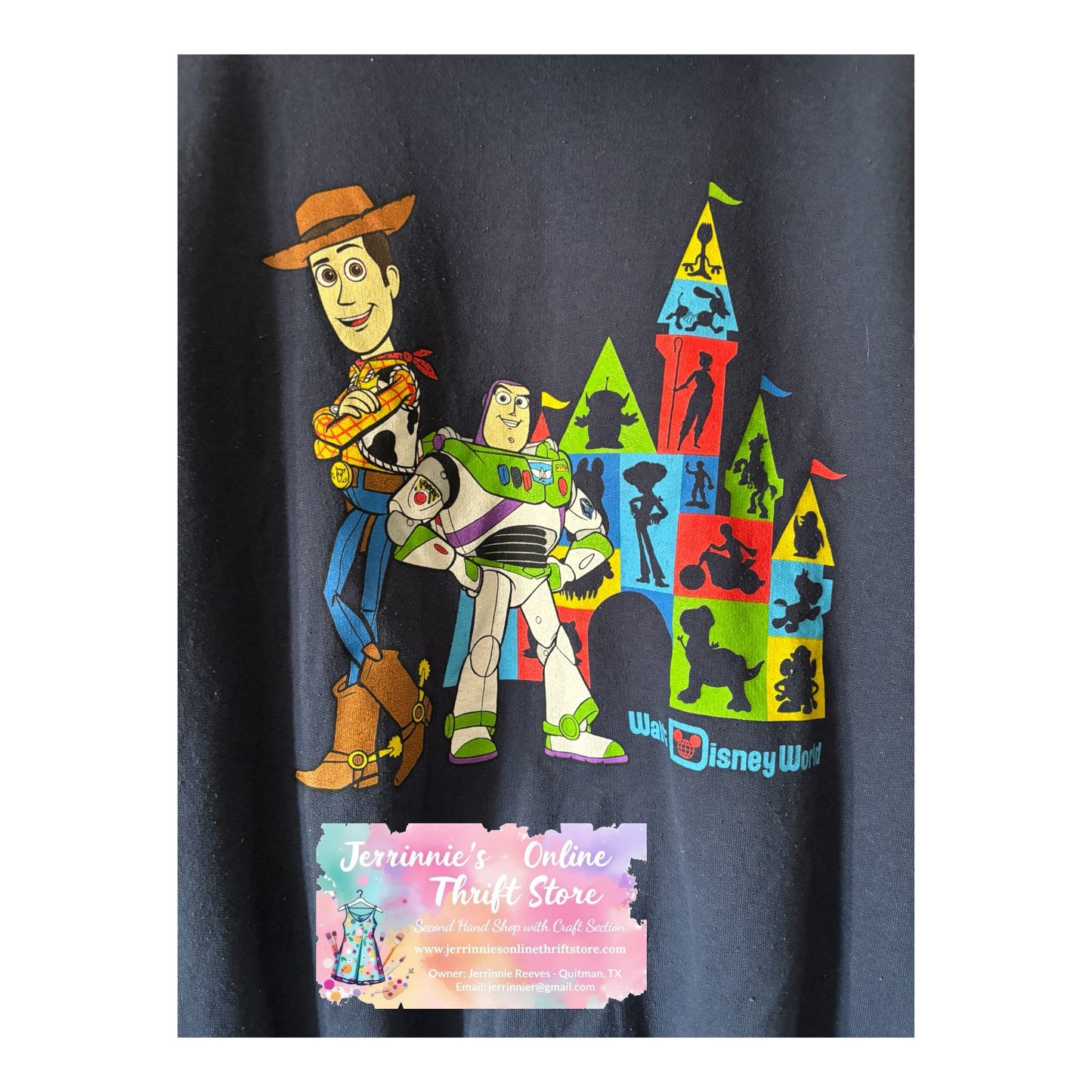 Disney Pixar Toy Story Blue Full Zip Long Sleeve Fleece Hoodie Large
