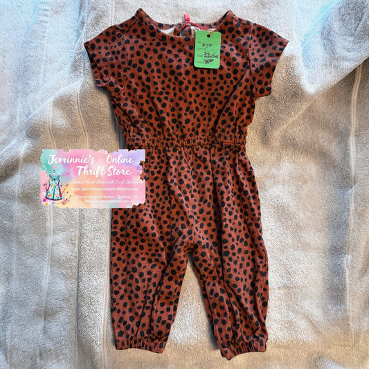 Old Navy Cheetah Print Jumpsuit 3-6M