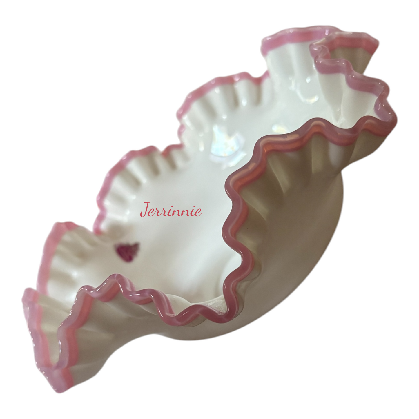 Fenton Opalescent Ruffled Bowl