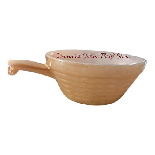 Fire King Peach Luster Swirl Bowl