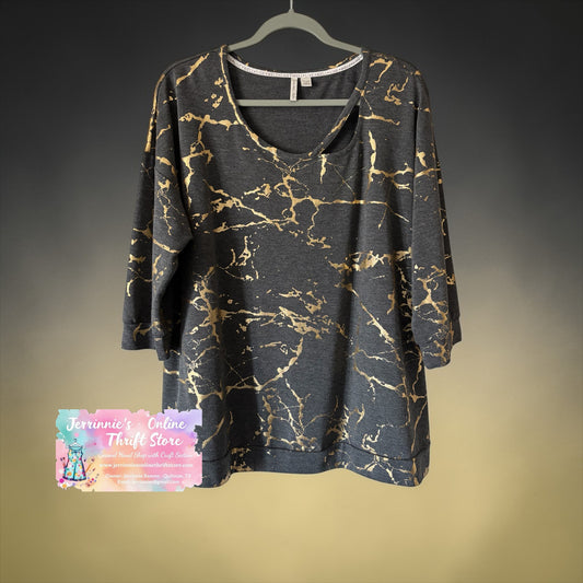 Cato Live Well Active Top W/Gold