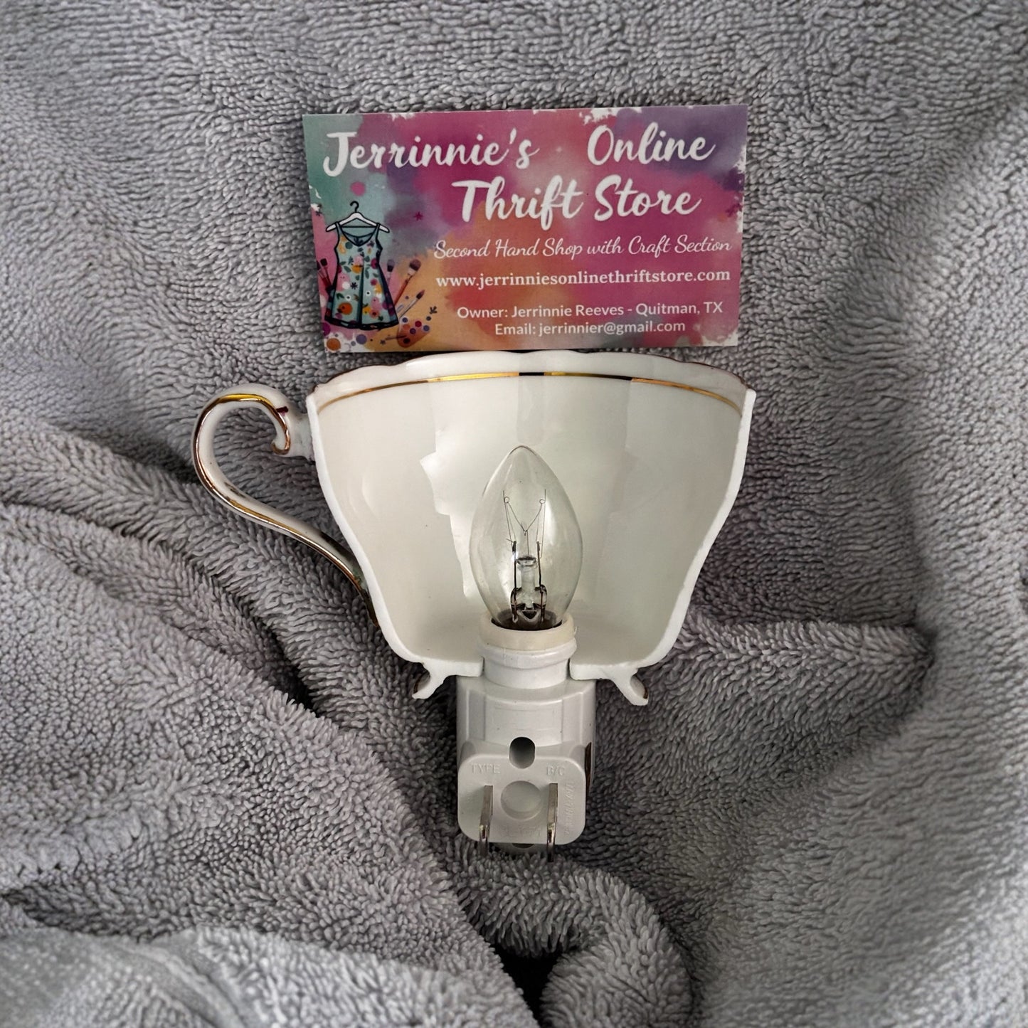 Aynsley Chintz Floral Tea Cup Night Light