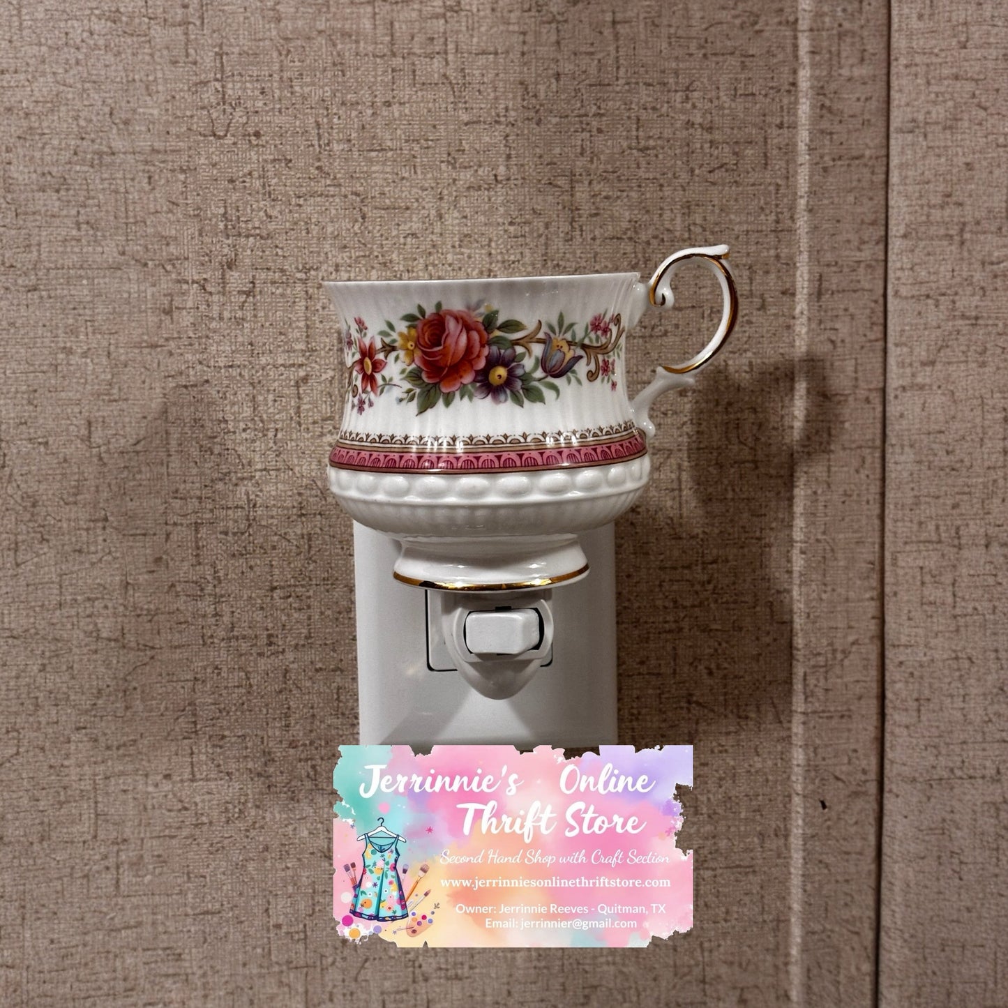Vintage Queens China Teacup Night Light Sold As A Set
