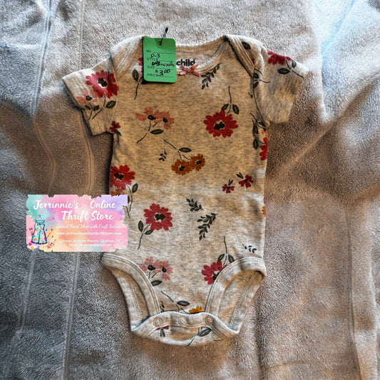 Child of Mine by Carter's Floral Onesie 0-3M